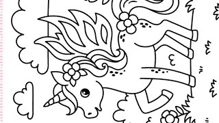 Bangari chinnari art is live unicorn drawing very easy [upl. by Aihsia]