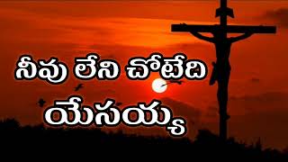 Neevu leni Chotedi Yesayya  Telugu Christian Songs [upl. by Allx]