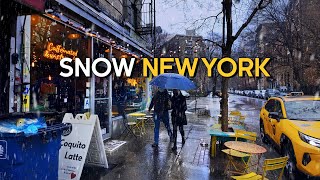 Light SNOW in Lower MANHATTAN ❄️ 🌨️ New York Snowy Walk NYC [upl. by Draude]