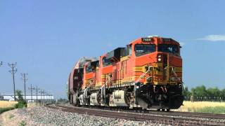 BNSF 7688 North with Boeing Jets amp Windmills [upl. by Suilenroc534]