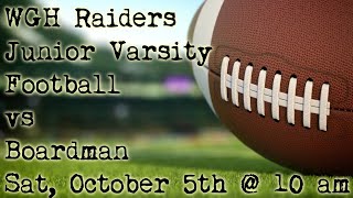 Warren G Harding JV Football vs Boardman JV Sat Oct 5th [upl. by Yelrahs]