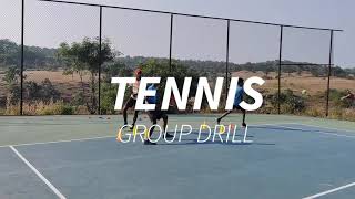 Tennis Group Drill  Group Tennis Drill for Advance Players  Tennis Movement Drill [upl. by Esorylime]