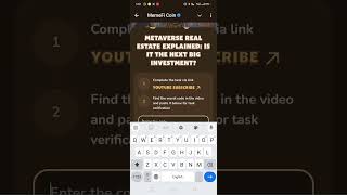 Metaverse Real Estate Explained Is It the Next Big Investment Memefi Today New Code November 7 [upl. by Novahc]