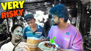 I reviewed EXTREME food around DIDI’s college 😨 HAZRA food tour [upl. by Elwee432]