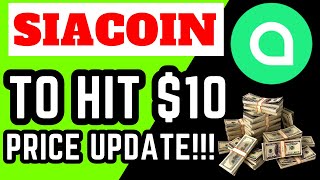 SIACOIN TO HIT 10 SIACOIN SC CRYPTO TODAY NEWS SIACOIN PRICE PREDICTION AND ANALYSIS [upl. by Nylime]