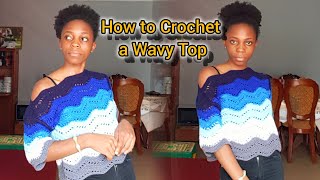 How to CROCHET a Wavy Top How to crochet a Ripple Stitch top [upl. by Yv455]