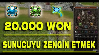 20000 WONLA SUNUCUYU ZENGİN ETMEK   Metin2 Charon 7 [upl. by Nahtanoj]