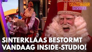 Sinterklaas zorgt met paard voor CHAOS in Vandaag Insidestudio  VANDAAG INSIDE [upl. by Enaasiali]