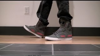 Supra Skytop 2 quotGreyRed Journeys Exclusivequot On Feet [upl. by Owiat]