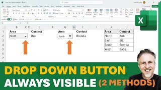 ⬇️How to Keep Drop Down Buttons Always Visible in Excel [upl. by Darryl305]