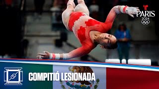 Gimnasta mexicana se rompe el ligamento y así compitió en París 2024  Juegos Olímpicos París 2024 [upl. by Ahsiemak]