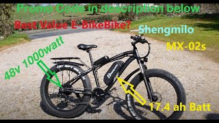 Best value EBike Shengmilo  Gunai MX02S 1000 watt Electric Bike Review unboxing and impressions [upl. by Nesnah]