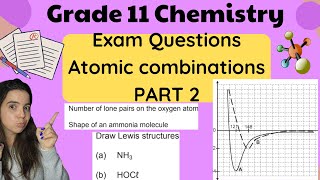 Grade 11 Chemistry Atomic Combinations EXAM QUESTIONS part 2 [upl. by Neneek]