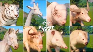 ALL ALBINO AND OTHER COLOR VARIANTS OF ANIMALS IN PLANET ZOO [upl. by Curtis695]