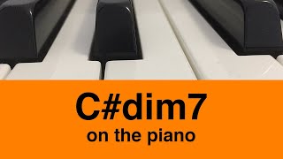 Cdim7 Co7 on Piano [upl. by Ynaoj]