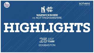 HIGHLIGHTS  Warwickshire v Nottinghamshire  Royal London Cup [upl. by Ennayhs234]