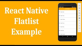 React Native Flatlist Example  Rendering Simple List [upl. by Wallas735]