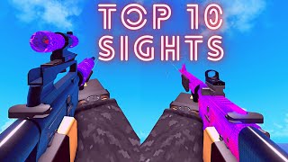 top 10 BEST SIGHTS in phantom forces Remastered Edition [upl. by Nylirehc610]