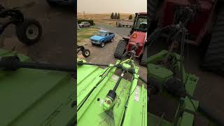 42 Mower Deck Blade Change Then a Dust Storm Schulte FX742 wheatfarming [upl. by Nasar964]