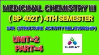 MEDICINAL CHEMISTRY 4TH SEMESTER BP402T [upl. by Reinwald]