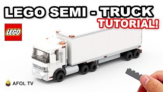 LEGO 6Wide Semi Truck Tractor Trailer Tutorial [upl. by Stoll]