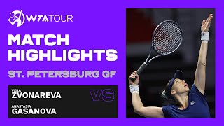 Vera Zvonareva vs Anastasia Gasanova  2021 St Petersburg Quarterfinals  WTA Match Highlights [upl. by Timi]