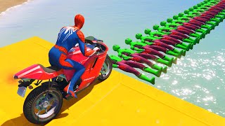 GTA 5 EPIC RAGDOLL SHOW SPIDERMAN VS COLOR MINION FALLS amp FAILS LIVE GTA V gta shortsfeed [upl. by Battiste]