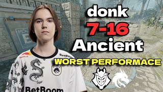 CS2 POV  Spirit donk 716 vs G2 Ancient Esports World Cup 2024 [upl. by Nomaj]