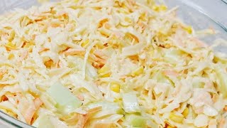 HOW TO MAKE BEST HOMEMADE COLESLAW [upl. by Gyimah605]