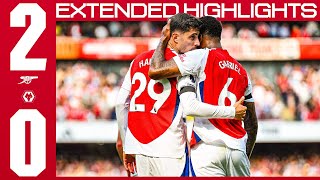 Havertz and Saka score in win  EXTENDED HIGHLIGHTS  Arsenal v Wolves 20  Premier League [upl. by Antony]