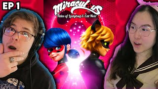 Our First Time WATHCING Miraculous Ladybug S1 E1  quot Stormy Weather quot Reaction [upl. by Siesser]