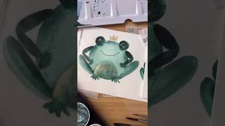 Frösche malen leicht gemacht watercolor watercolortutorial watercolortips kindergarten [upl. by Naesal]