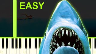 JAWS THEME  EASY Piano Tutorial [upl. by Ojadnama]