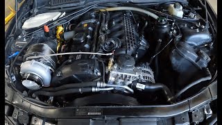 BMW 328i N52 Turbo kit install How to Part 1 [upl. by Ecadnarb]