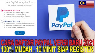 CARA MUDAH DAFTAR PAYPAL ‼️ CARA BUAT AKAUN PAYPAL MALAYSIA [upl. by Lennox]