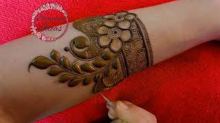 Back hand bridal mehndi design  Gorgeous mehndi design  Full hand mehndi design [upl. by Ahcila]