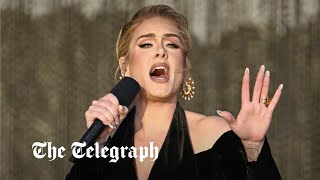 Adele gets emotional as she sings Hello at BST Hyde Park [upl. by Almallah]