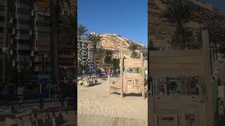 Postiguet Beach amp Santa Barbara Castle  Alicante 4K Short [upl. by Calvert371]