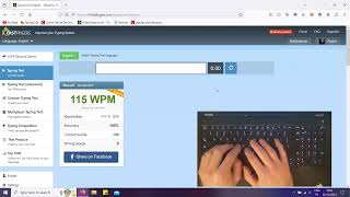 10FastFingers  Typing test 115 WPM [upl. by Ruiz571]