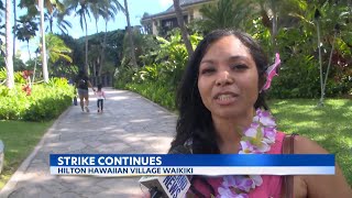 Vacationers fed up with poor service as strike drags on at Hilton Hawaiian Village [upl. by Boice]