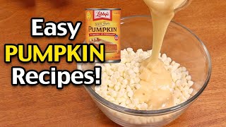 7 EASY Pumpkin Recipes You Can Make At Home  Some 2 Ingredient [upl. by Ma370]