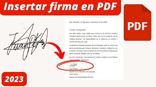 Cómo firmar un PDF  2023 [upl. by Nomrej]