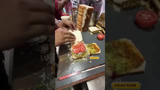 Mumbai Famous Aloo Tikki Cheese Toast Sandwich  Indian Street food shorts shortvideo [upl. by Anaujit306]