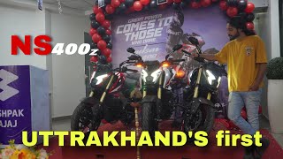 Uttrakhands first NS400z  LAUNCH EVENT  NEW FEATURES  ON ROAD PRICE [upl. by Akinor]