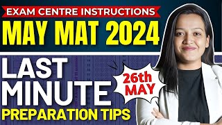 Last Minute Preparation Tips for MAY MAT Exam 2024 🔥Easy MBA Exam 🤔 What To Carry at MAT Exam Centre [upl. by Mallory]