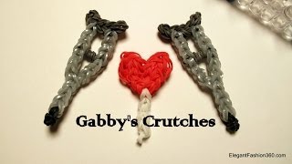 Rainbow Loom Gabbys Crutches Charm  How to [upl. by Hubie]