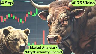 175 Market Analyse 4 September  कल मार्किट कहा जा सकती है [upl. by Ahsinehs]