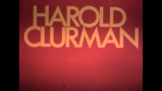 60s theatre doc quotHarold Clurman A Film In 8 Partsquot 16mm [upl. by Austen]