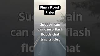 Flash Flood Risks  truckertalk truckdrivers Trucklife CDLLife Trucking AskATrucker [upl. by Eppilihp]