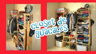 Ideas para hacer un closet con guacales reciclaje [upl. by Roose]